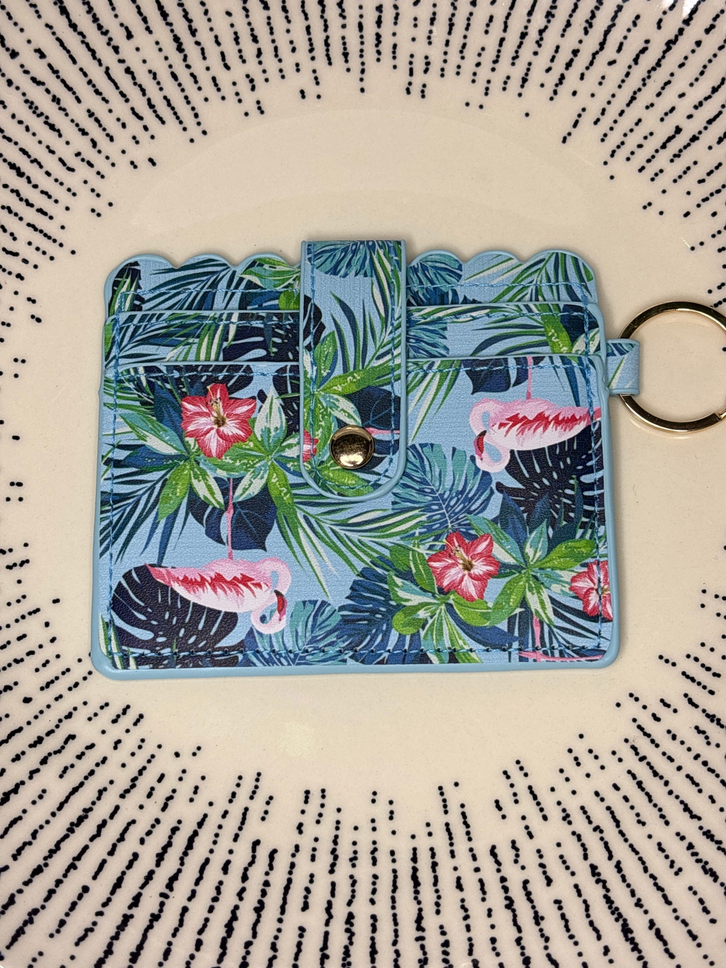 Flamingo wallet keychain