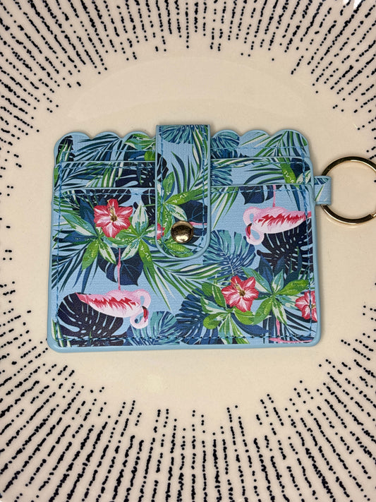 Flamingo wallet keychain