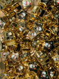 gold star snowman 20  acrylic bead #278