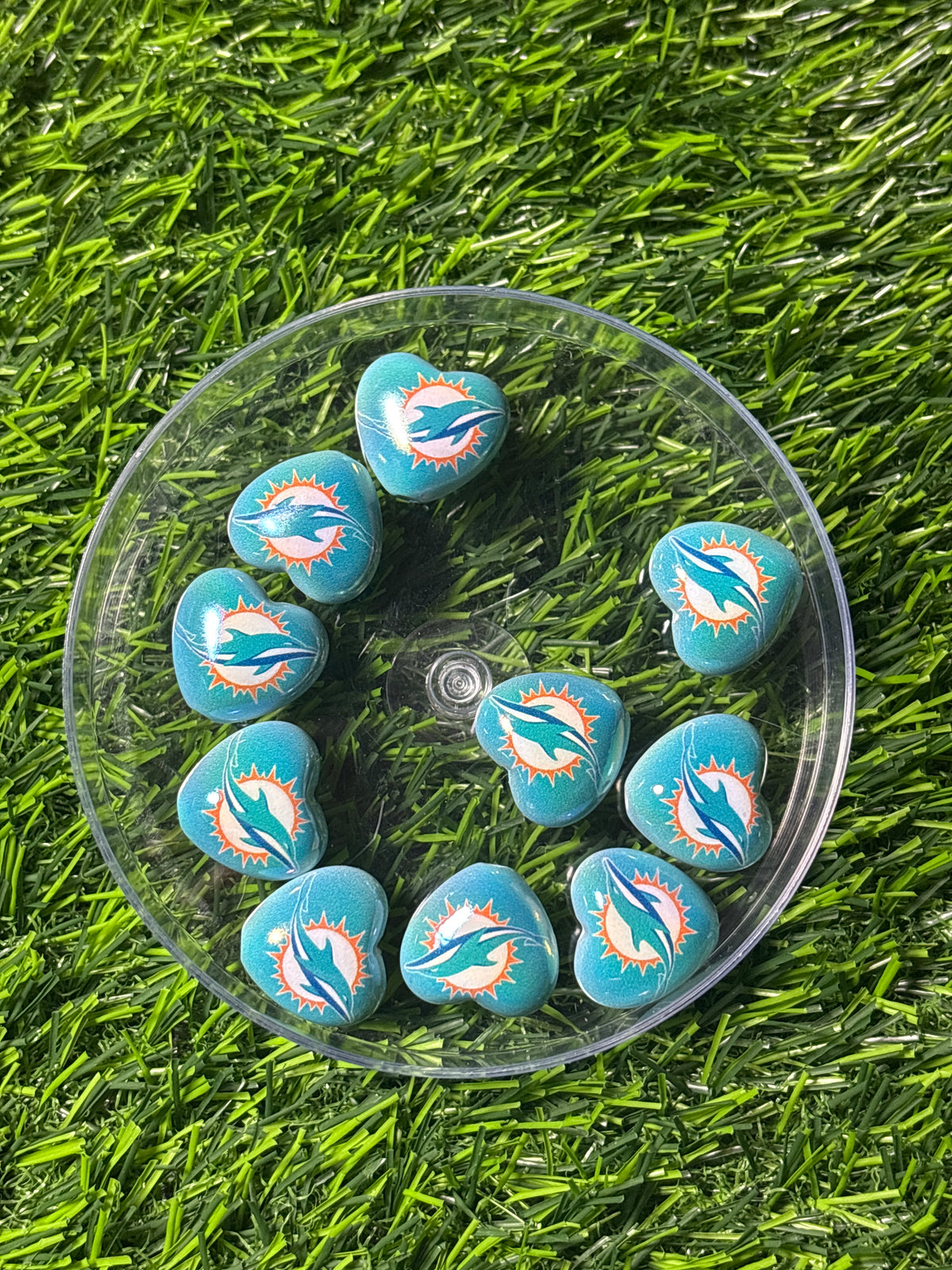 Dolphins football heart acrylic FOCAL #10
