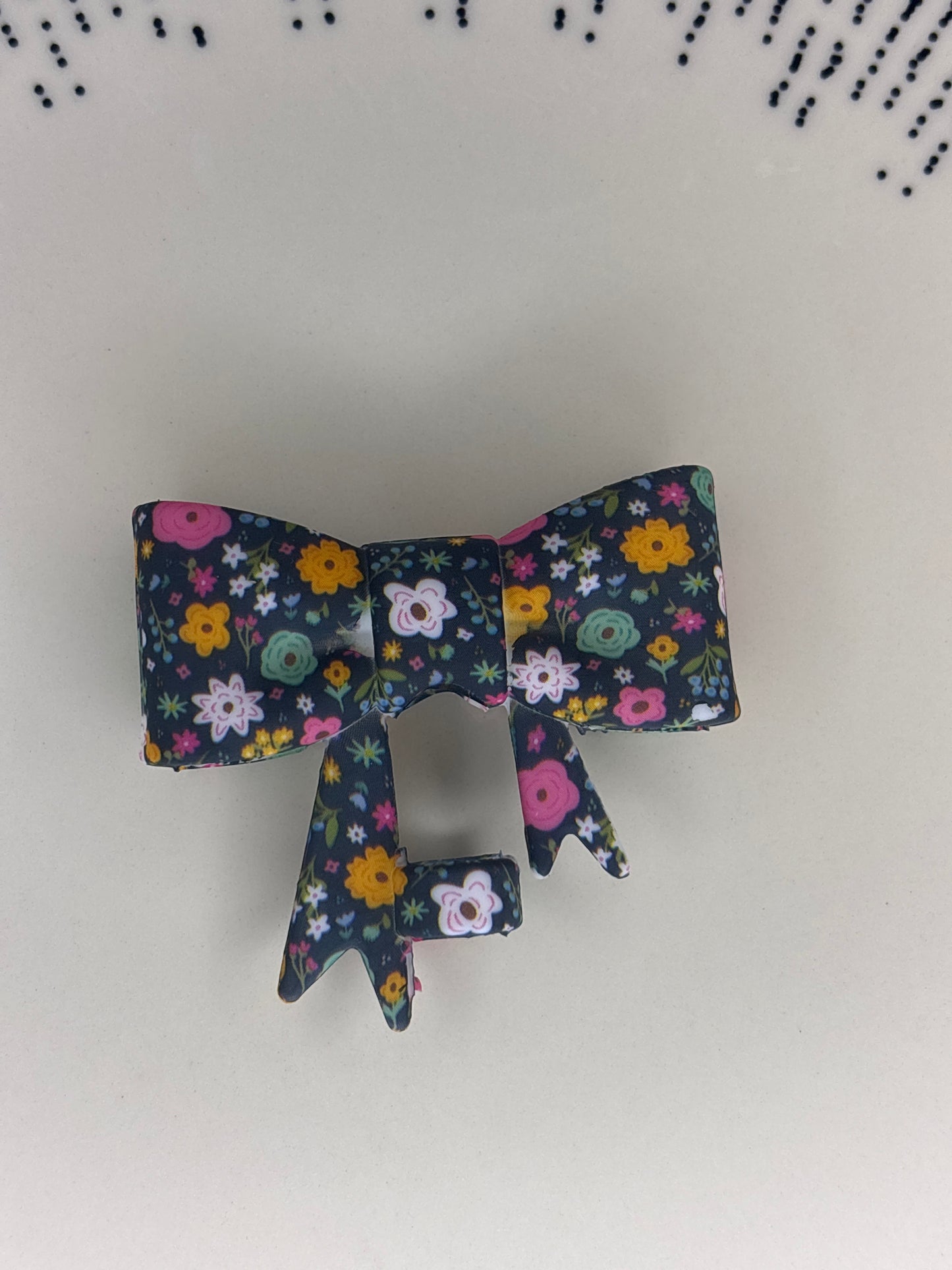 Flowers straw topper bow #98