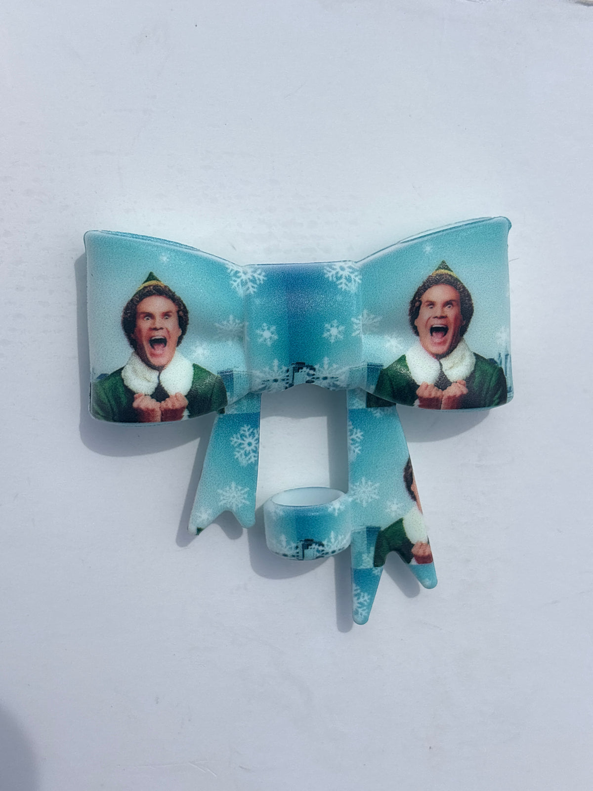 Elf straw topper bow #124