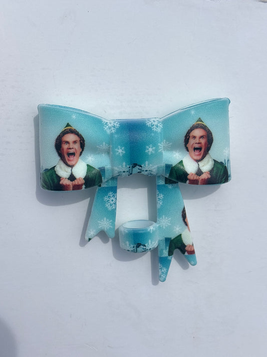 Elf straw topper bow #124