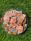 ( Random pick )orange ribbon  Acrylic Focal #21