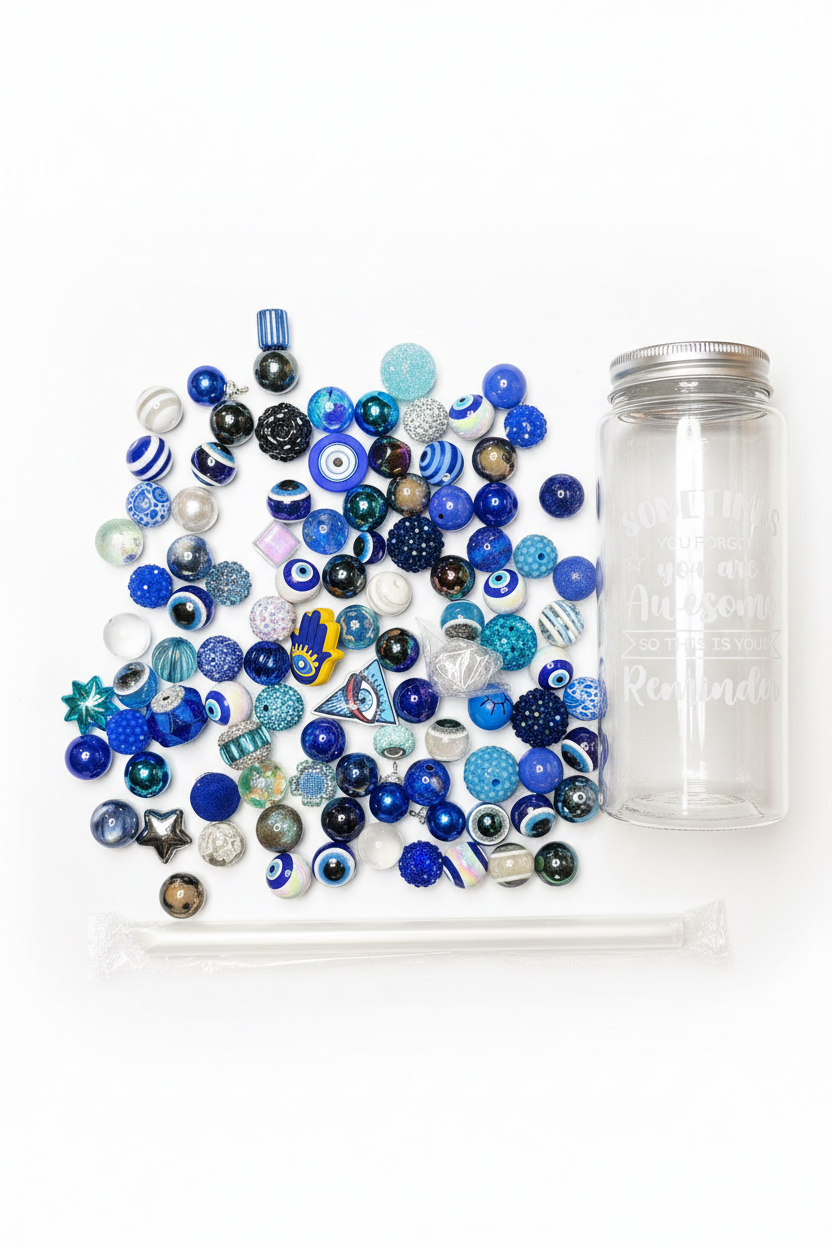 🧿 Evil Eye Mystery Bead & Focal Cup 💙