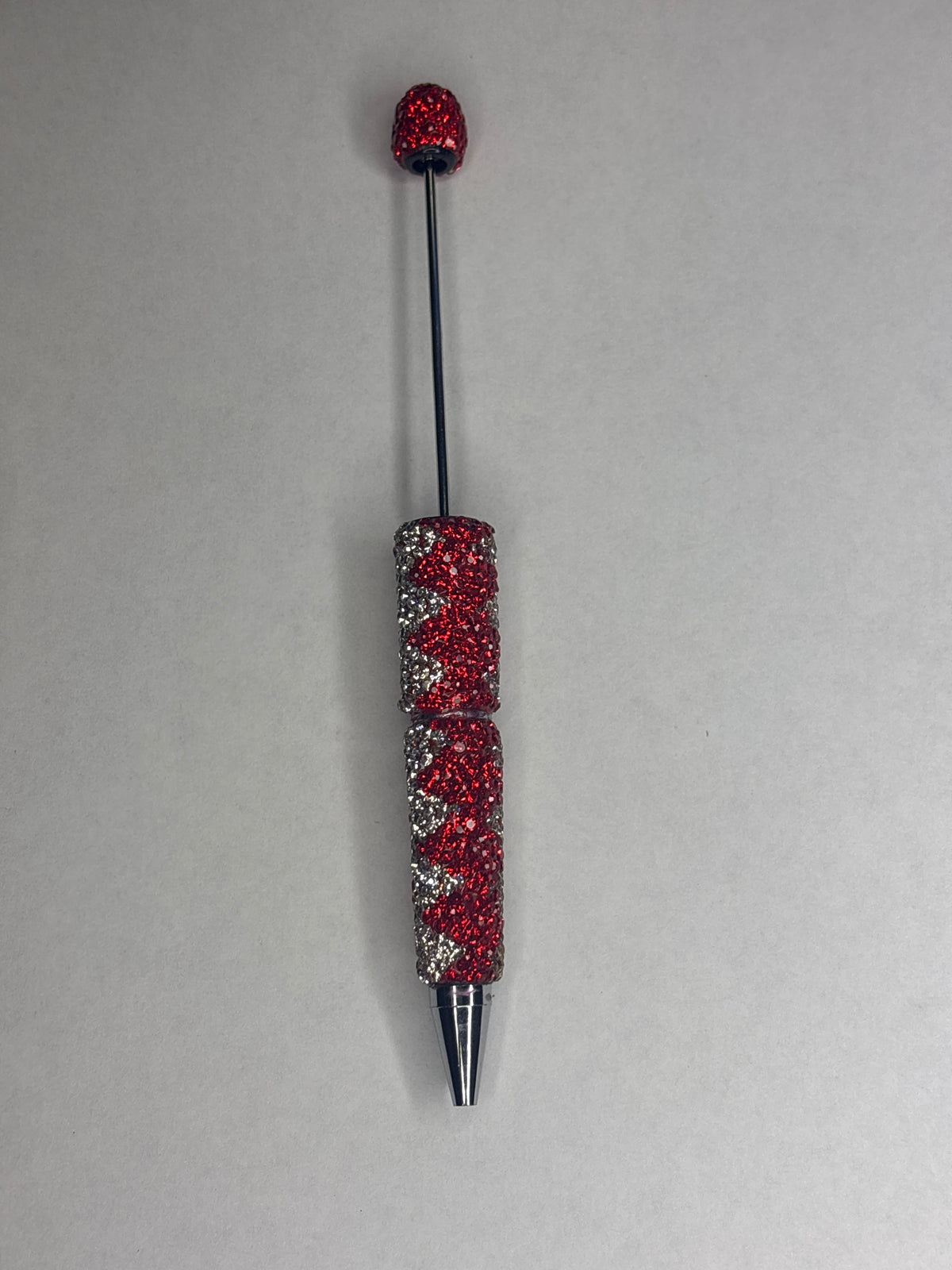 Red & silver  zigzag Rhinestone #42