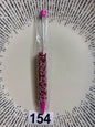 red/ silver & pink rhinestone beadable pen#21