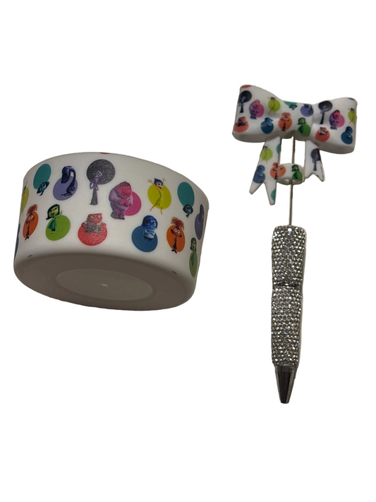 Inside out cup boot/ straw topper pen set