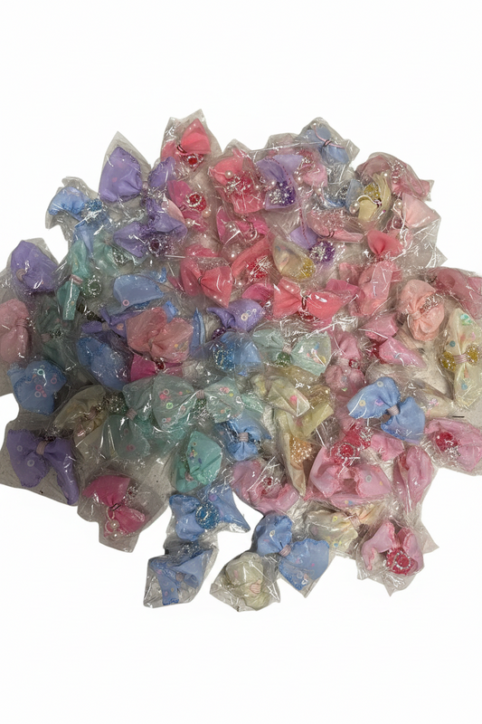 (207) random pick fancy bead bow