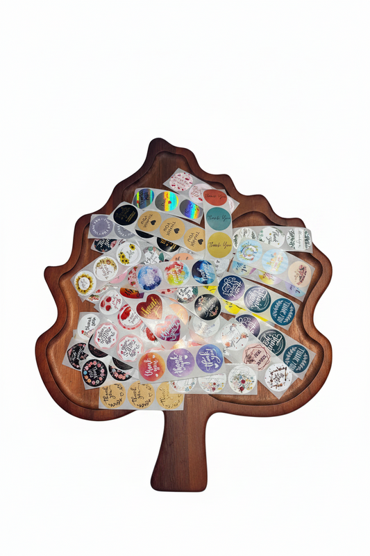 100 thank you stickers