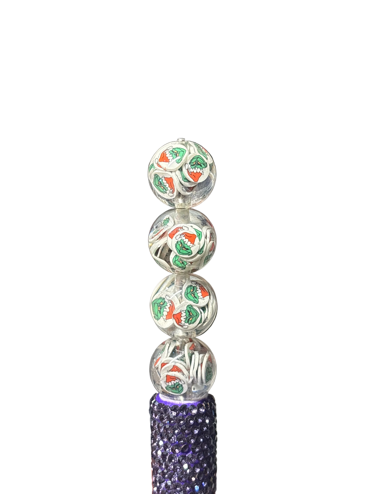 Clay grinch  acrylic 16 mm bead