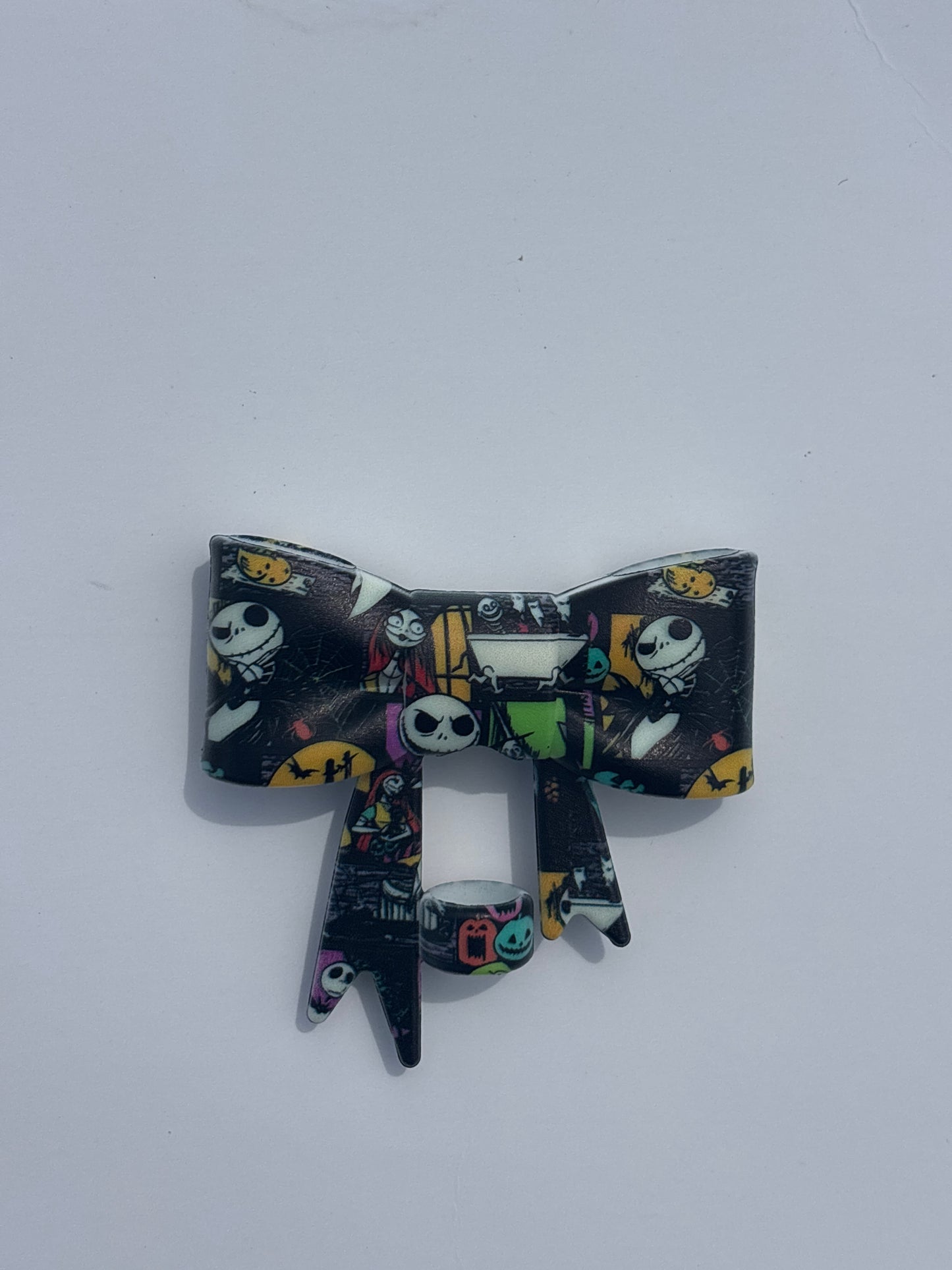 Jack & sally straw topper bow #126