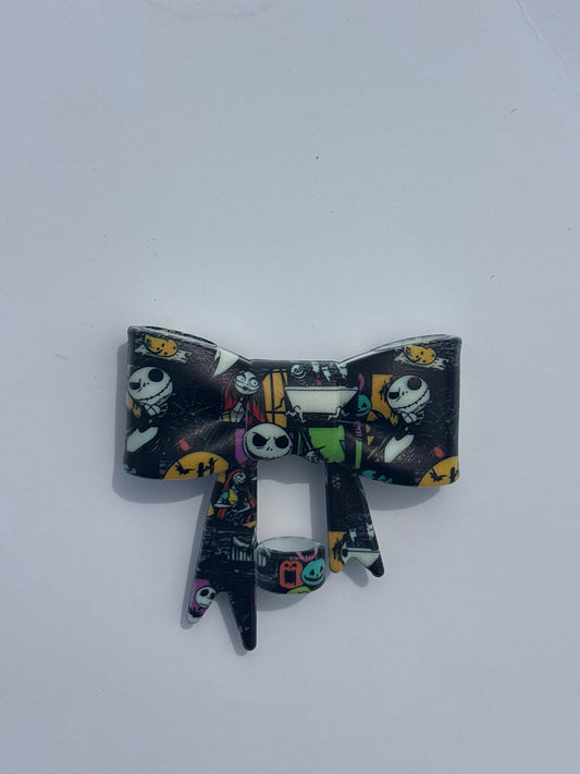 Jack & sally straw topper bow #126
