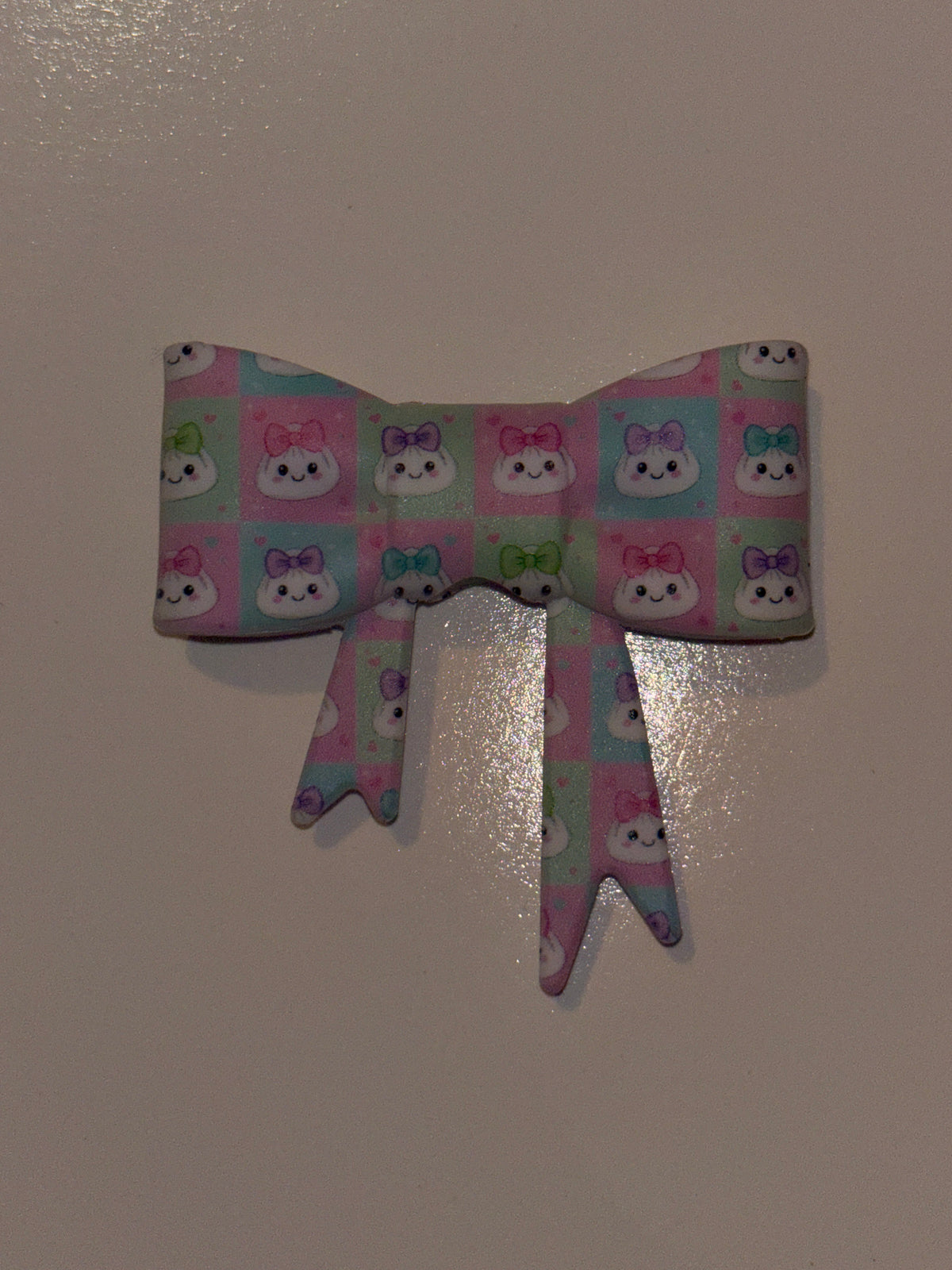 Colorful dumpling with bow silicone#8 bow
