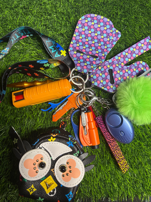 Rainbow self defense keychain