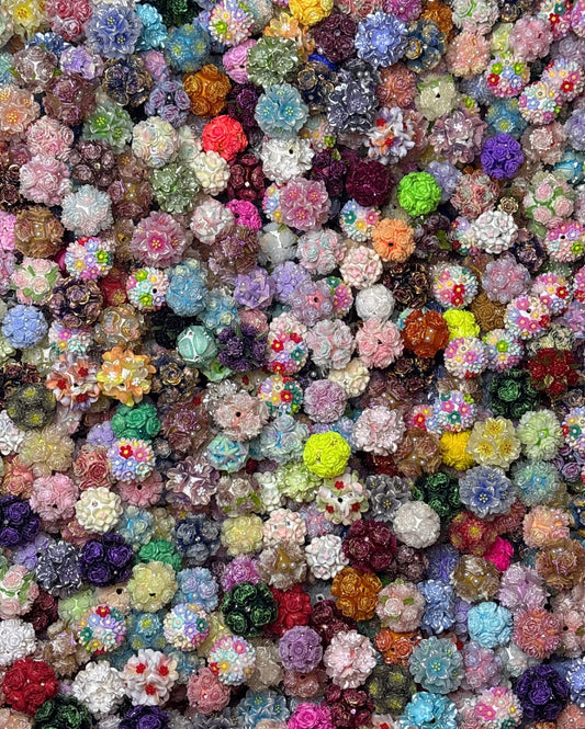 Random Six Fancy flowers beads 6 for $3