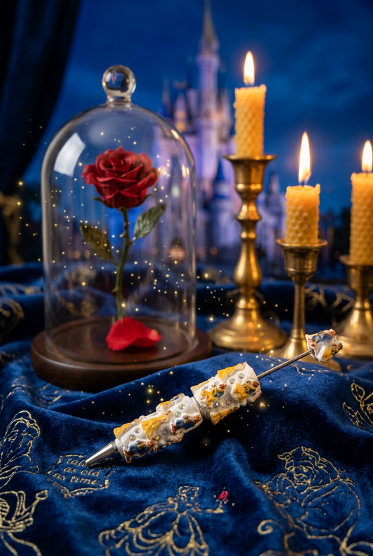 Beauty and the beast clay rhinestone pen #83