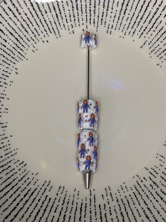 Standing chucky beadable pen