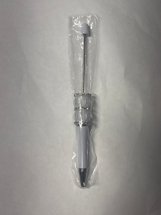 White beadable pen #305