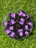 Purple half eating apple Beadable figure #60