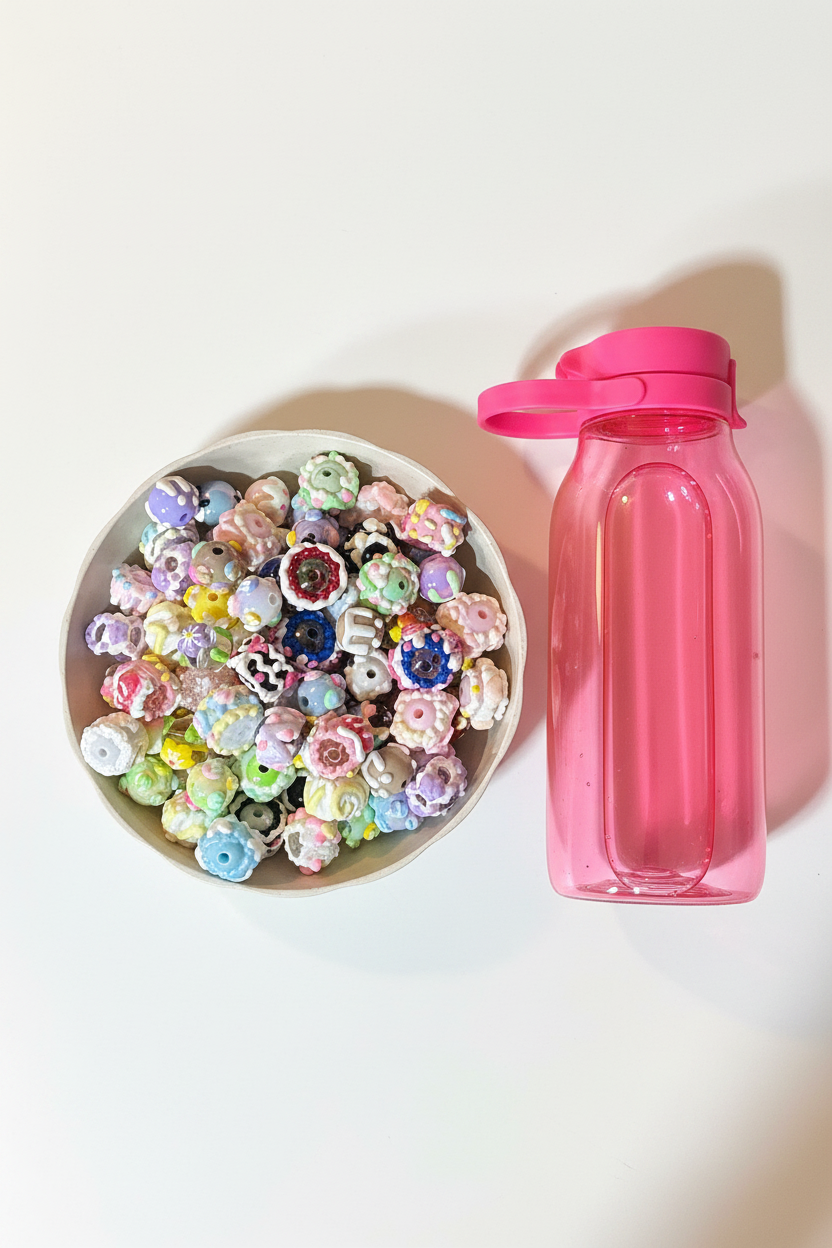 Mixed hand Painted beads  Cup – Keep the Cup! 💕