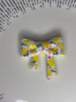 colorful, lemon straw topper bow #86