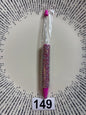 hot pink & sliver rhinestone beadable pen#55