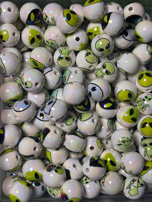 Acrylic alien bead random pick #48