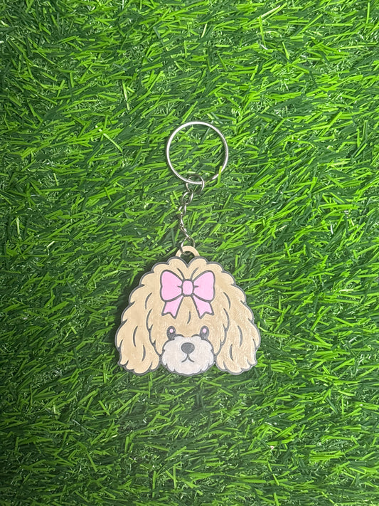 Random brown pick dog keychain can opener