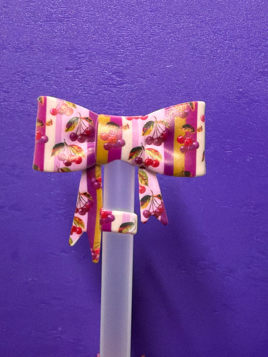 colorful cherry topper bow #29