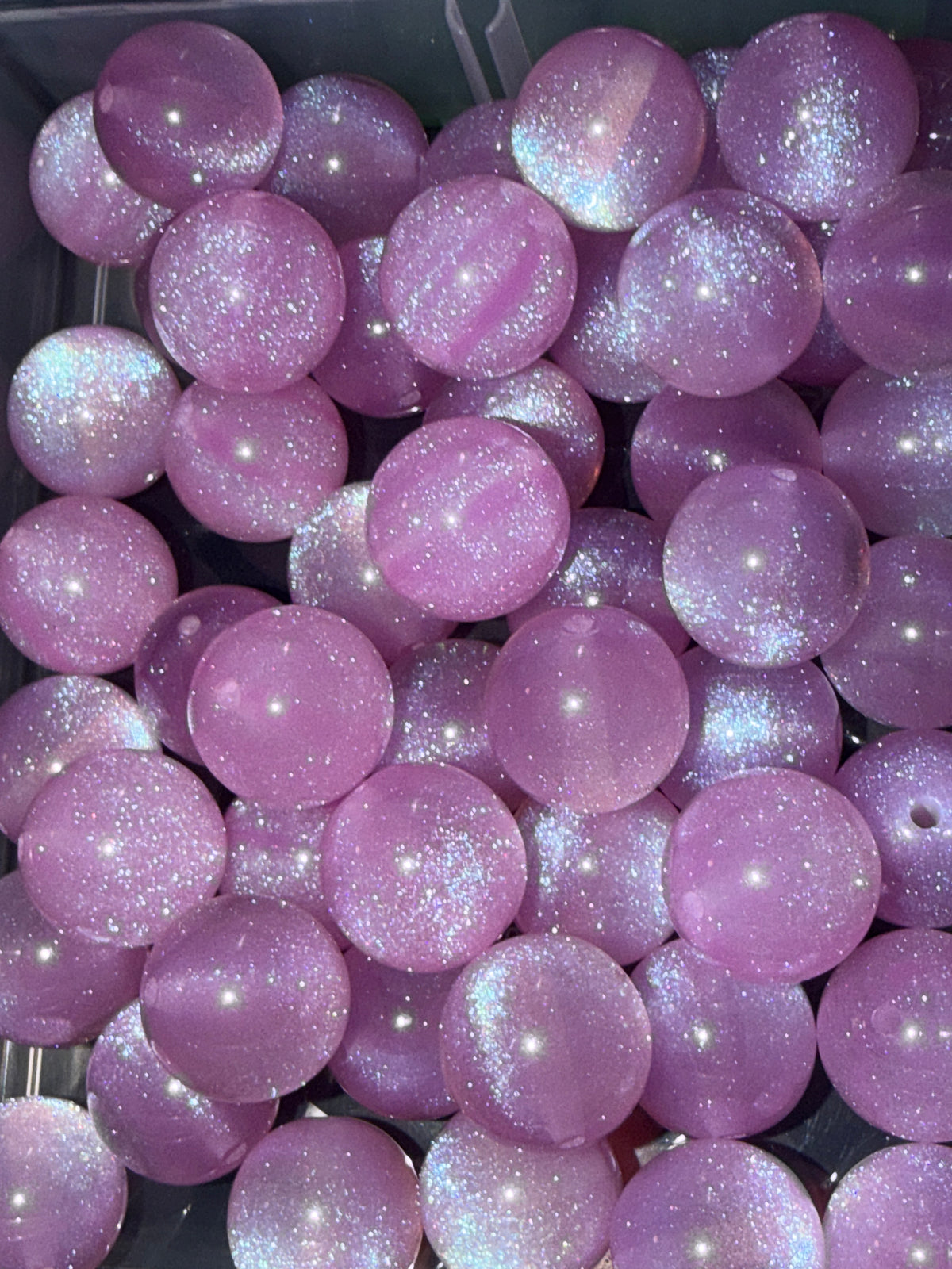 Pink shimmer 20mm acrylic bead #226