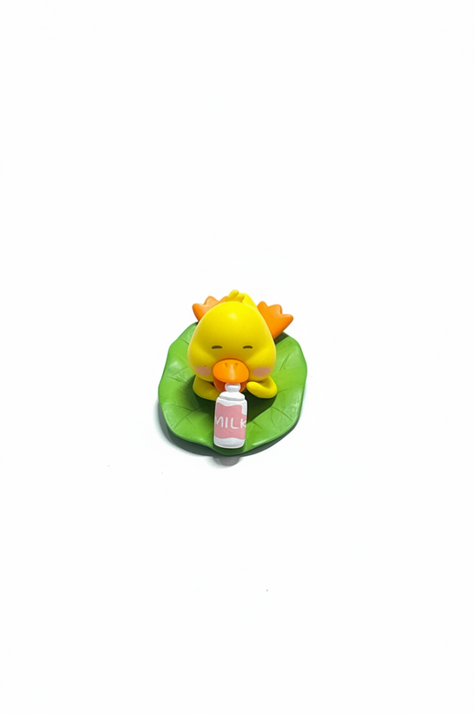 (166) Duck on a leaf