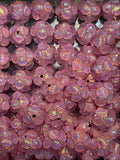 Pink fancy Seashell acrylic 16 mm bead #63
