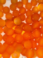 Orange matt acrylic bead #149