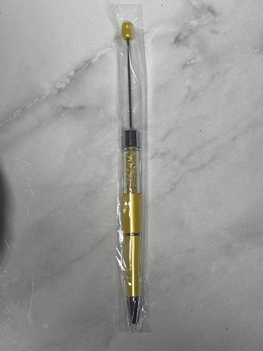 Gold filled beadable  snow globe pen