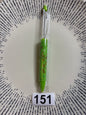 Green & Gold rhinestone beadable pen#9