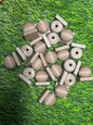 (216)3d printed Dark brown  Bead with Flat-Back Attachment for Acrylic