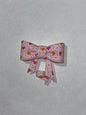 Pink peanut butter and jelly straw topper bow #114