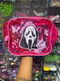 Pink ghost face clear bag
