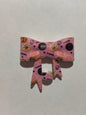 Crumbl checkered staw topper bow #13