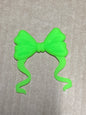 Neon Green  silicone flat bow