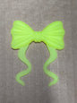 Neon yellow silicone flat bow