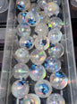 Blue stitch  16mm acrylic bead #254