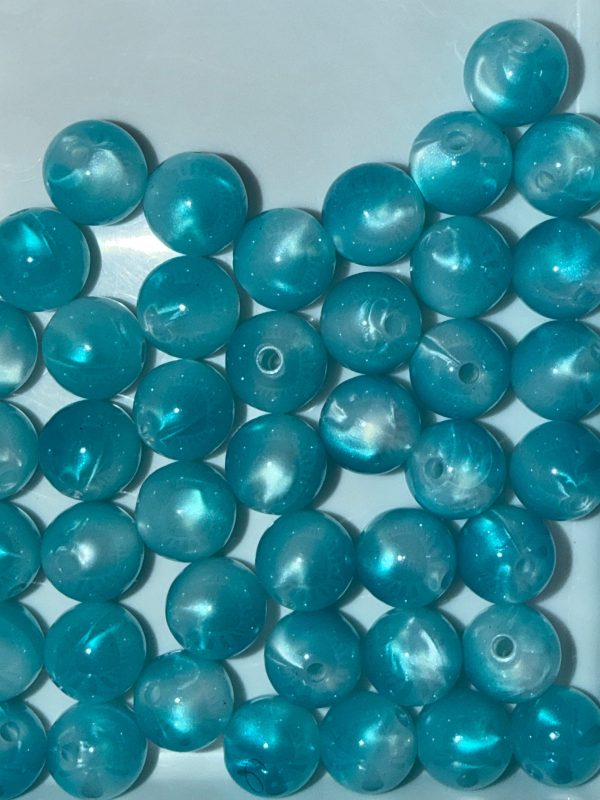 Blue marble  16acrylic bead #240