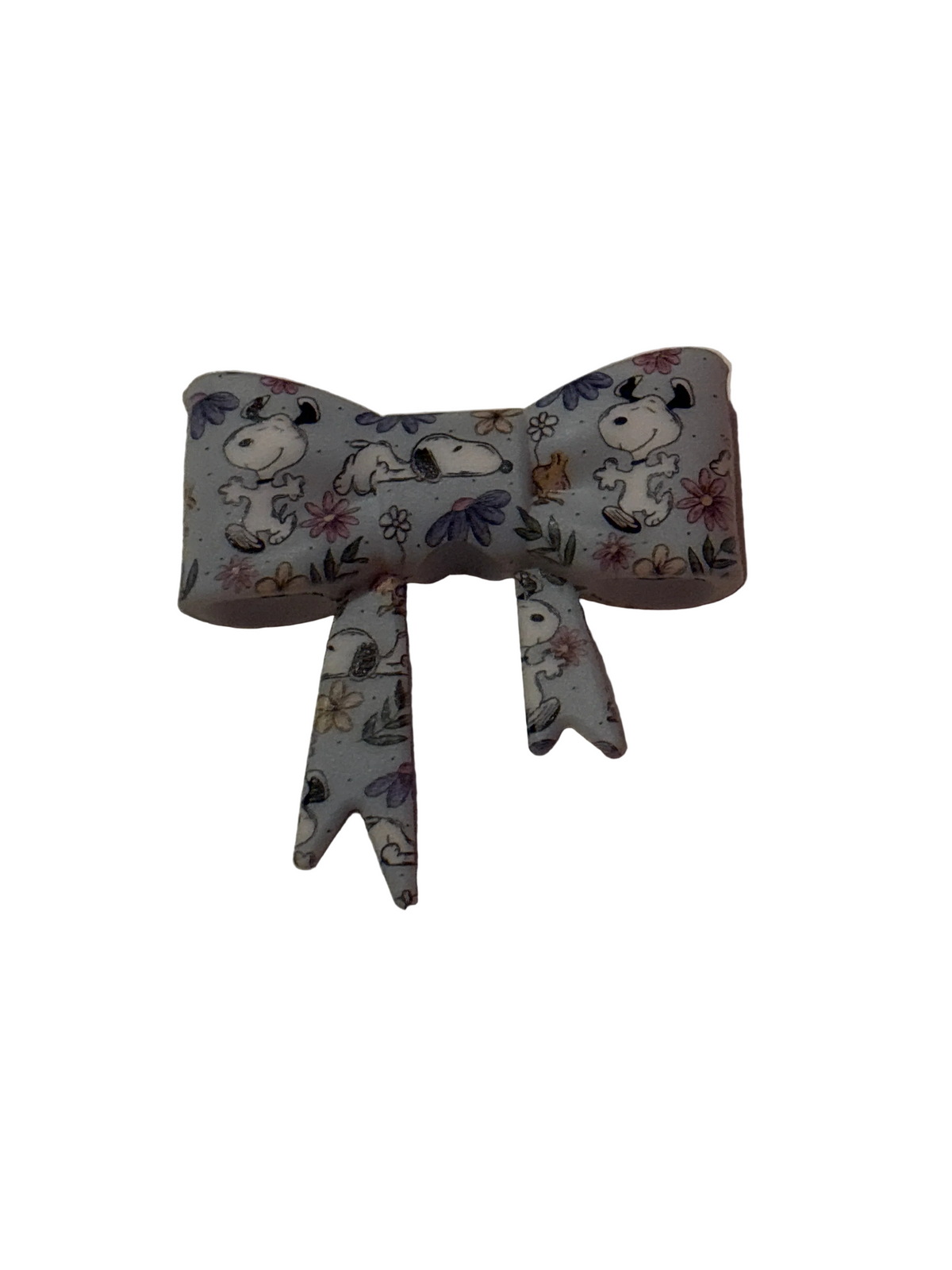 Blue Snoopy silicone bow #27