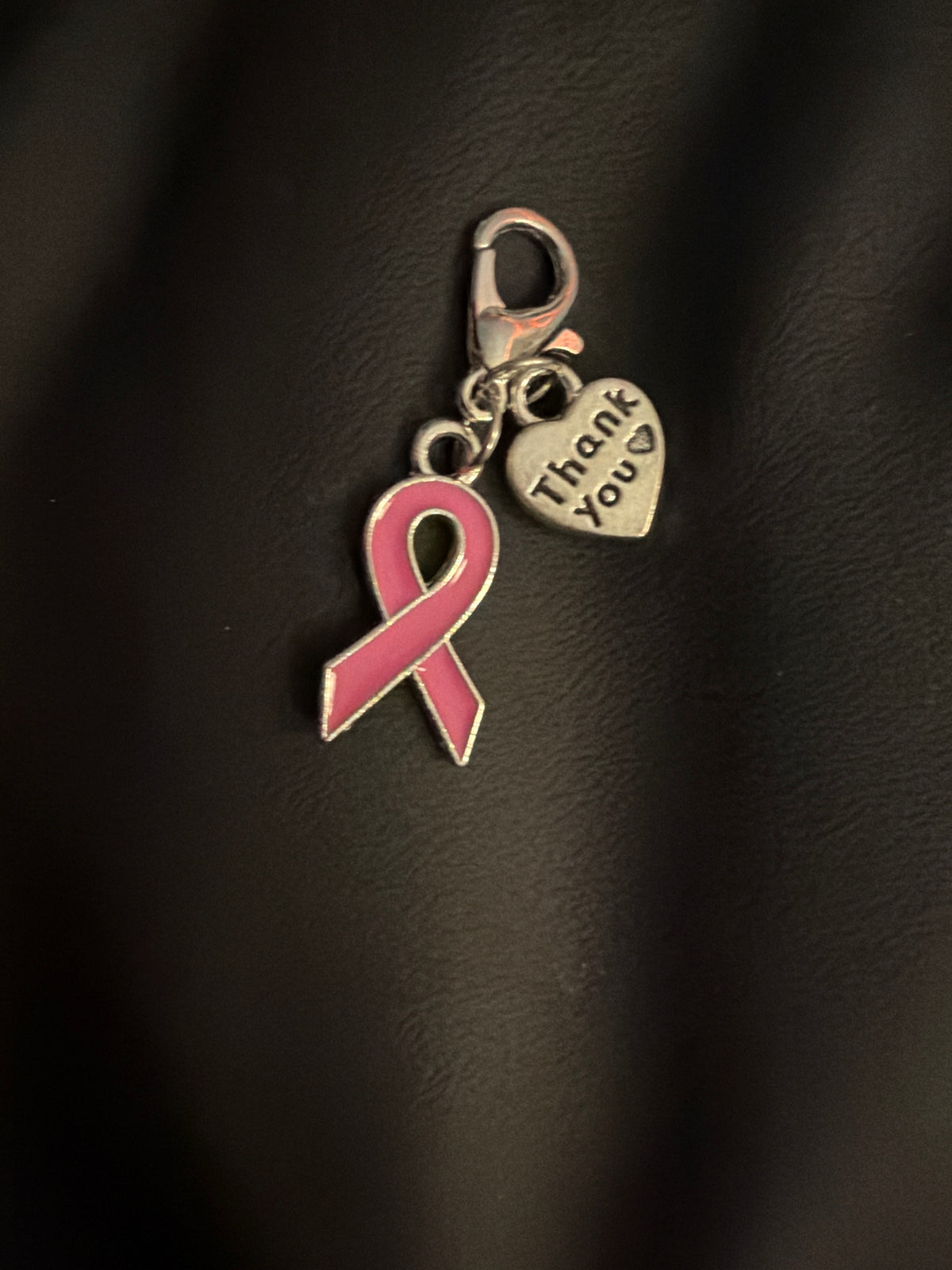 Pink  ribbon charm #77