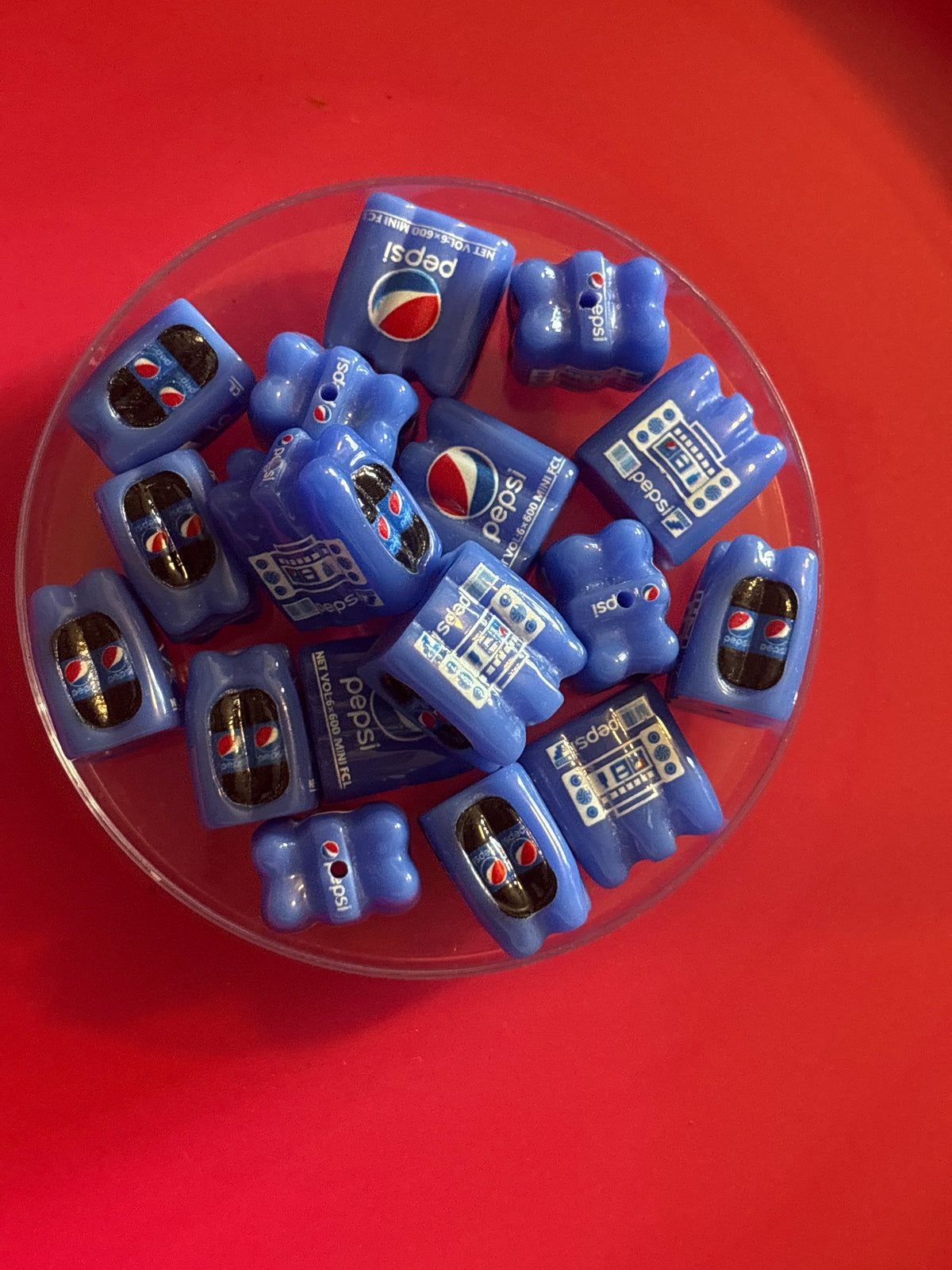 Case of 6 Pepsi arylic bead #69