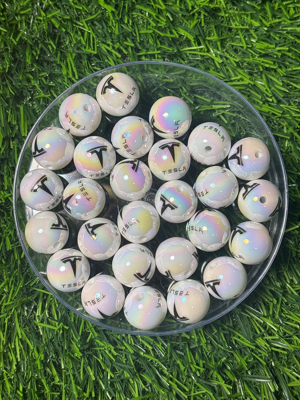 Tesla 16  mm acrylic bead #19