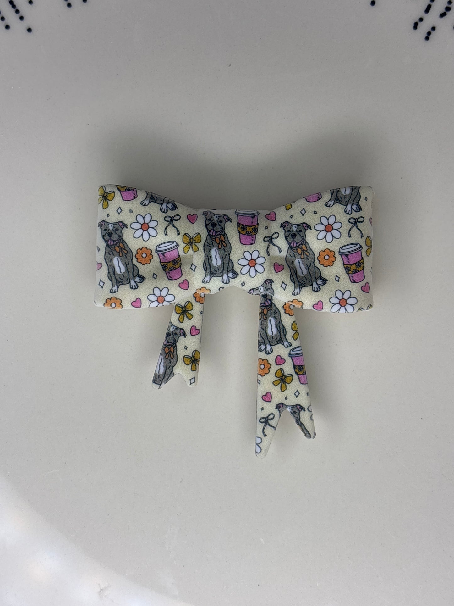 Doggy straw topper bow #95