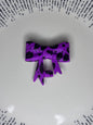 Purple Halloween straw topper bow #82